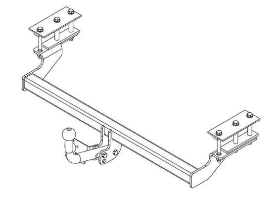 Фаркоп для Daewoo Gentra 2013- съемный крюк на двух болтах 1100кг Автос