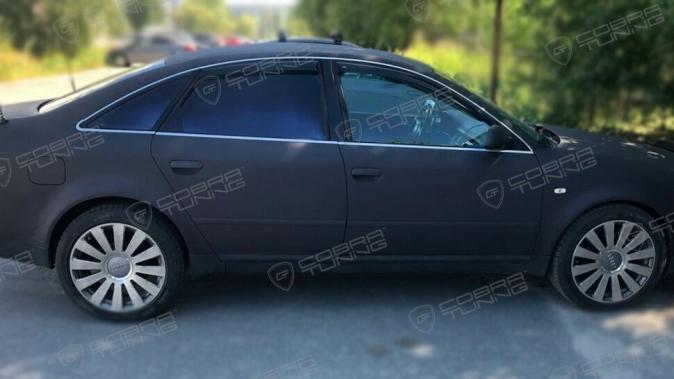 Дефлекторы окон (ветровики) Audi A6 Sd (4B/C5) 1997-2004  (Ауди А6) Кобра Тюнинг