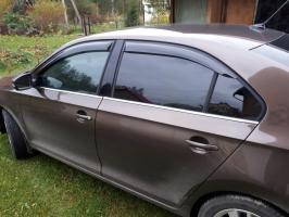 Дефлекторы окон (ветровики) Chevrolet Cruze (Шевролет Круз) 2009- седан клеятся на скотче ANV