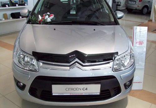 Дефлектор капота (мухобойка) Citroen C4 HB 3двери 2005-2008 (Ситроен С4) SIM