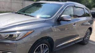 Дефлекторы окон (ветровики) Infiniti JX35 (L50) 2012/QX60 (L50) 2012 ХРОМ.МОЛДИНГ Кобра Тюнинг